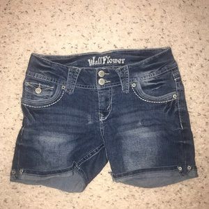 Mid-Thigh Jean Shorts